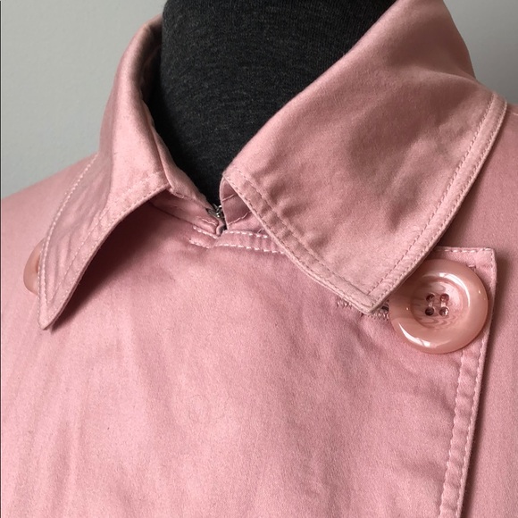 MaxMara Double Breasted Trench Coat Pink Small - Picture 5 of 8
